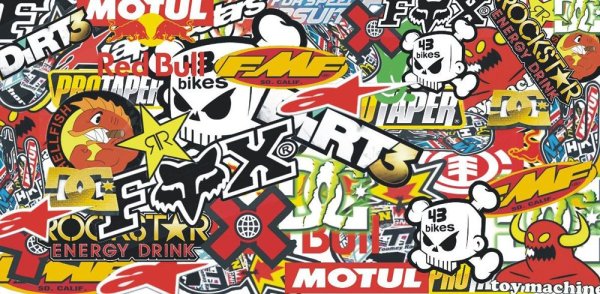 Наклейки в стиле граффити: (бомбинг)