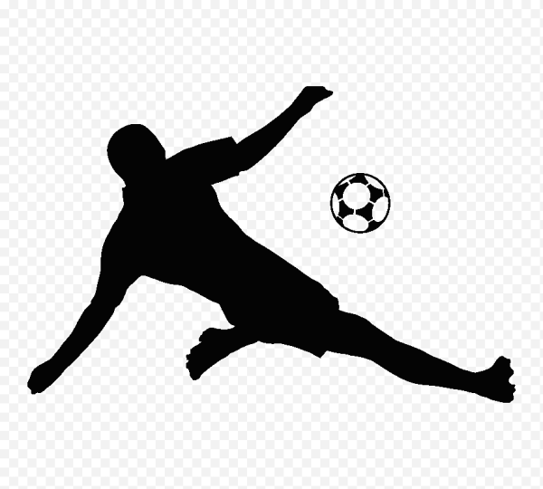 Силуэт футболиста на торт