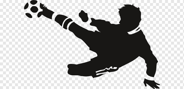 Силуэт футболиста вратаря