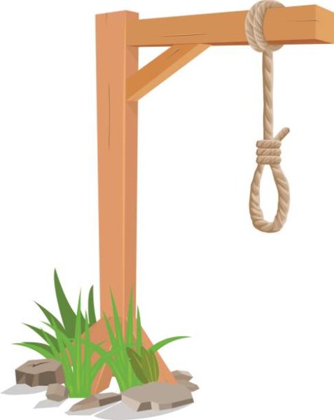 Виселица на белом фоне