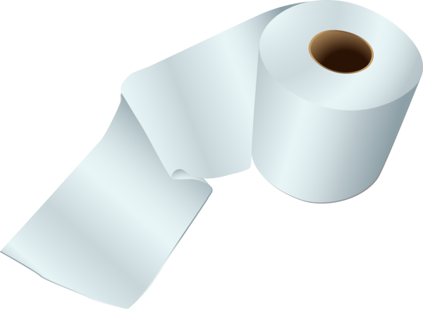 Туалетная бумага на прозрачном фоне
