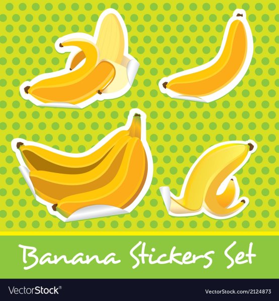 Рисунки для наклеек банан
