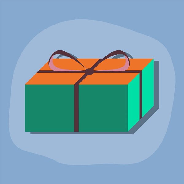 Нарисовать новогодний подарок