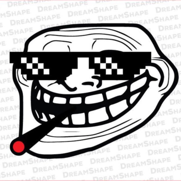 Тролль фейс в очках