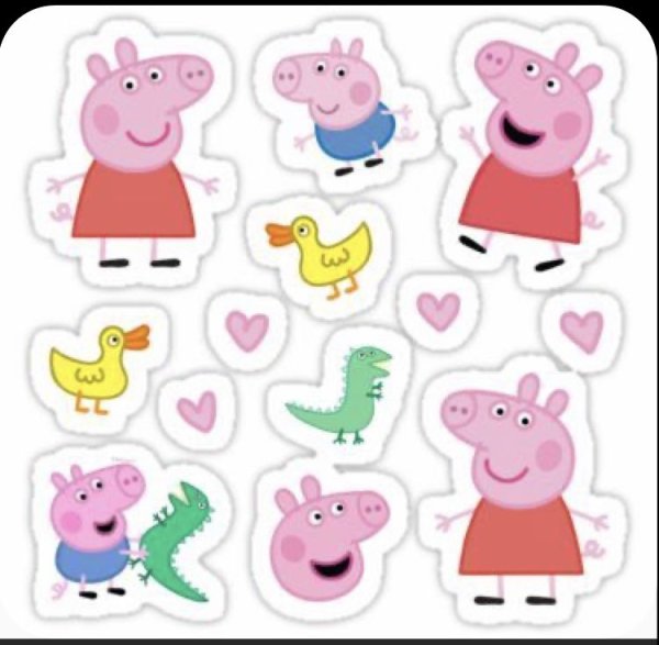Цветные наклейки со свинкой Пеппой