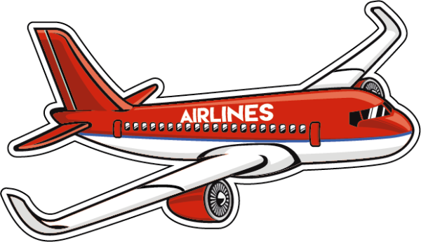 Наклейка - самолет