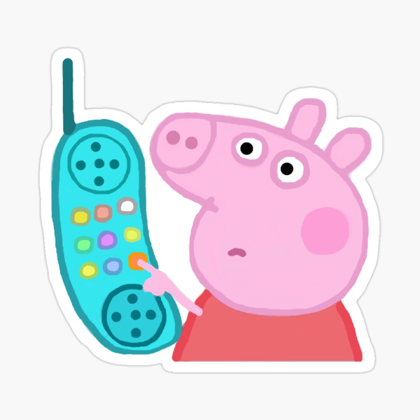 Свинка Пеппа с телефоном