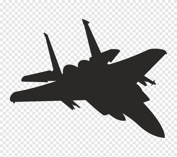 Силуэт военного самолета