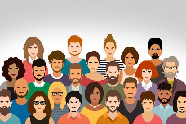 Группа людей рисунок