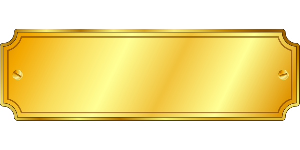 Золотая плашка круглая