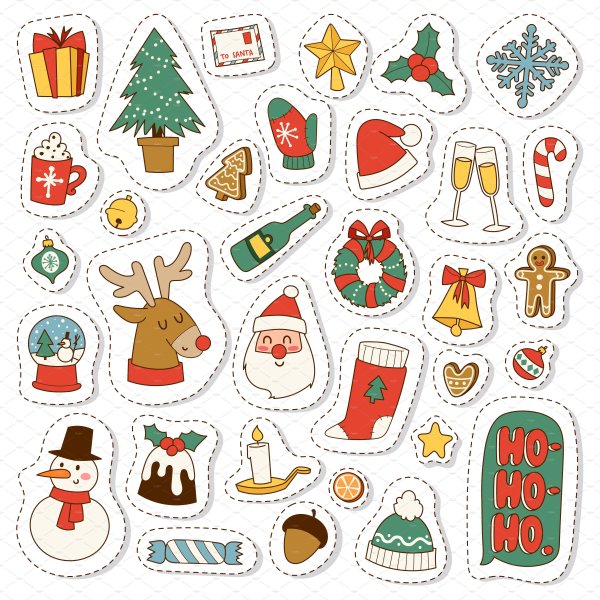 Бесплатные Стикеры на Рождество