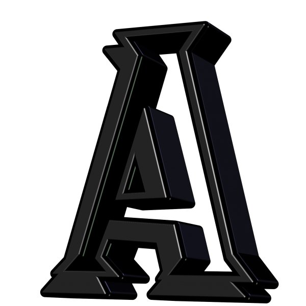 Буквы черные