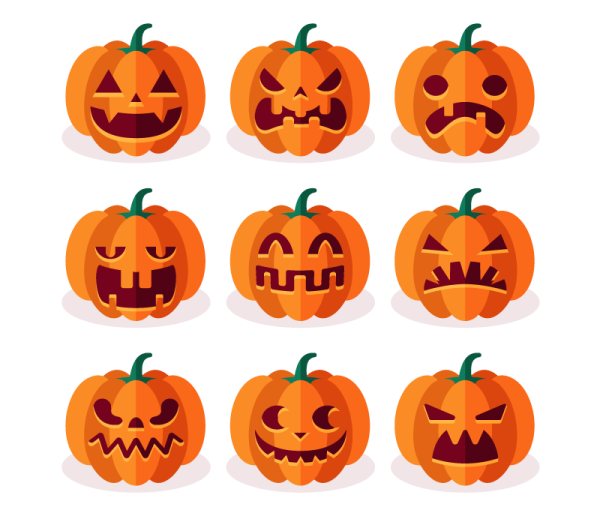 Тыква на Хэллоуин стикер