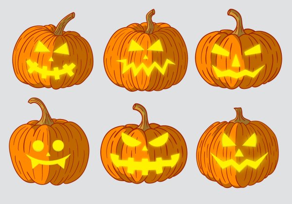 Хэллоуинская тыква вектор