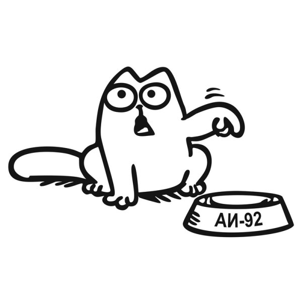 Кот Саймон наклейки на авто