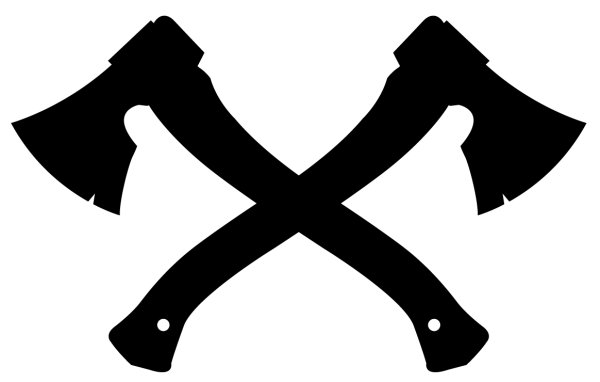 Топор черно белый