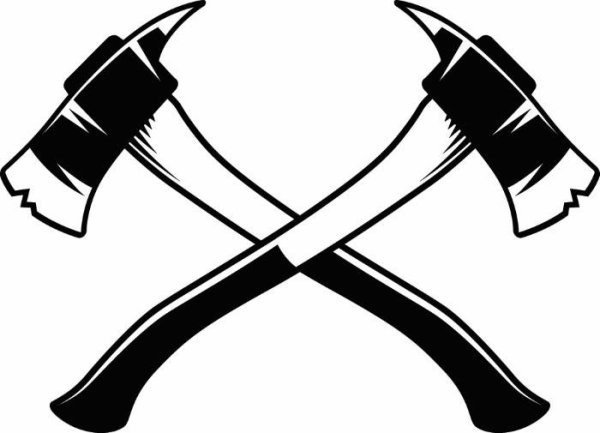 Пожарный шлем и скрещенные топоры