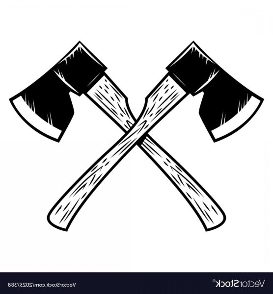Скрещенные топоры эскиз тату