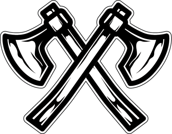 Наклейки для травления топора