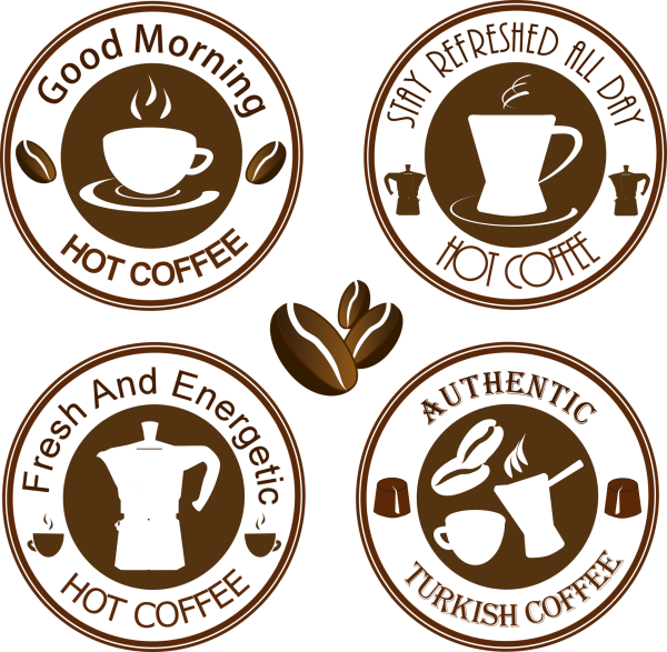 Круглый логотип кофе