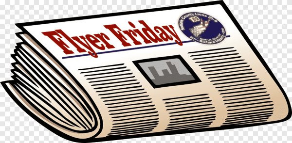 Газета свернутая нарисованная