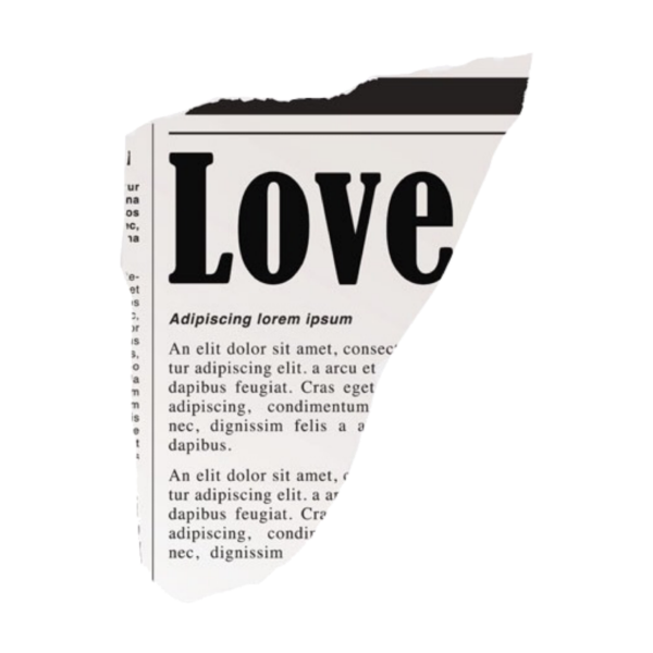 Обрывок газеты без фона