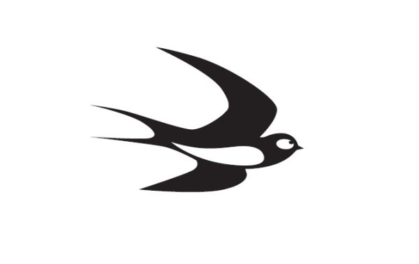 Ласточка черно белая