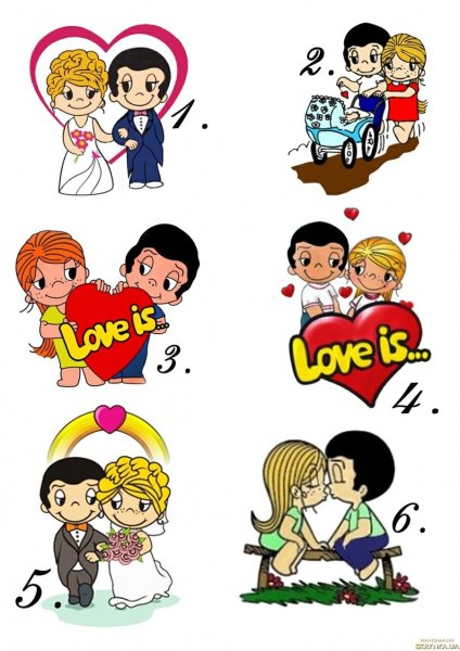 Стикеры Love is