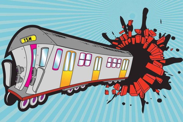 Поезд граффити скетч