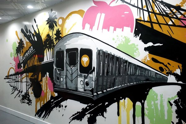 Город в стиле граффити