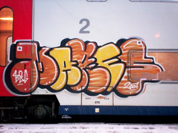 Поезд граффити наклейка