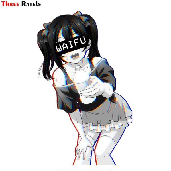 Наклейки аниме waifu