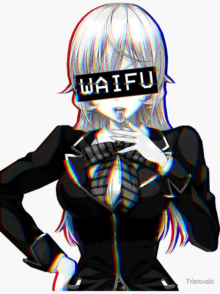 Наклейки аниме waifu
