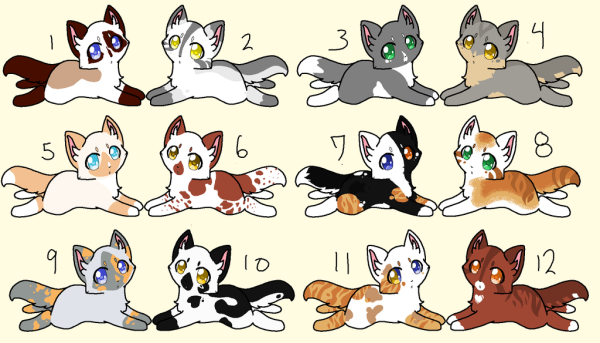 Позы для рисования Чиби фурри