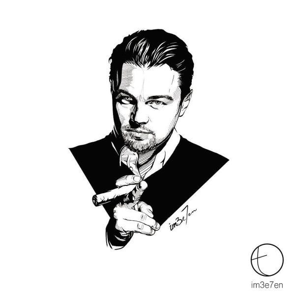 Вектор портрет Леонардо ди Каприо