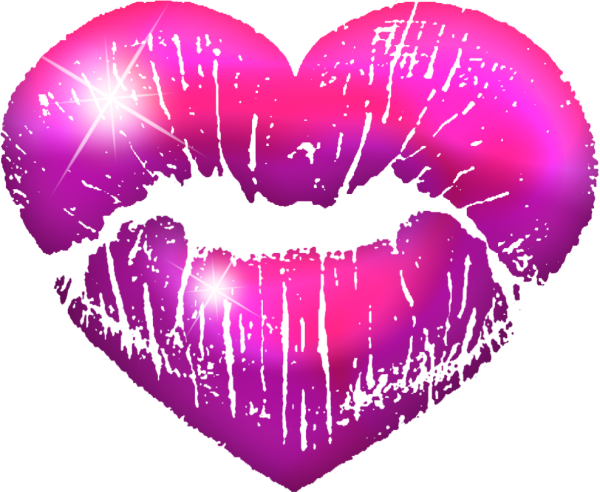 Поцелуй на прозрачном фоне