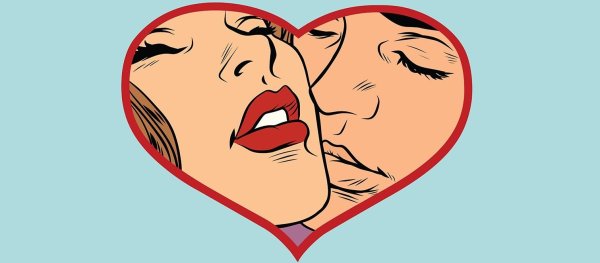 Стикер поцелуй от женщины