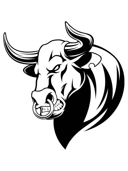 Голова быка рисунок