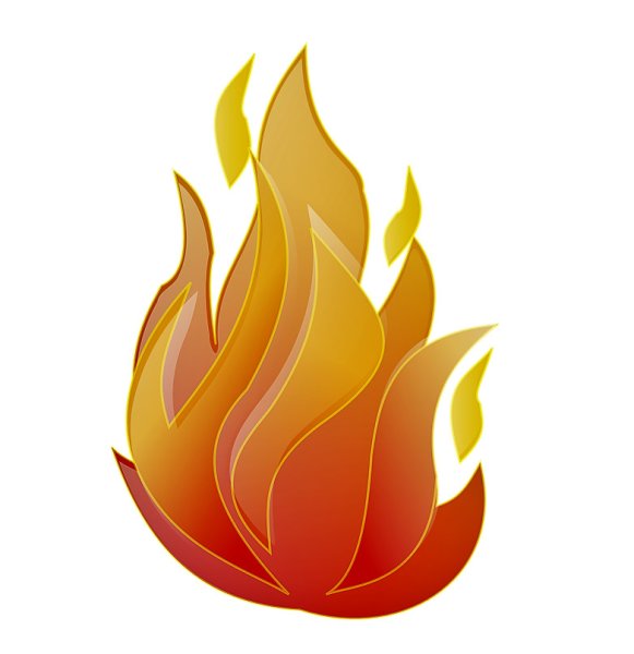 Огонь без фона