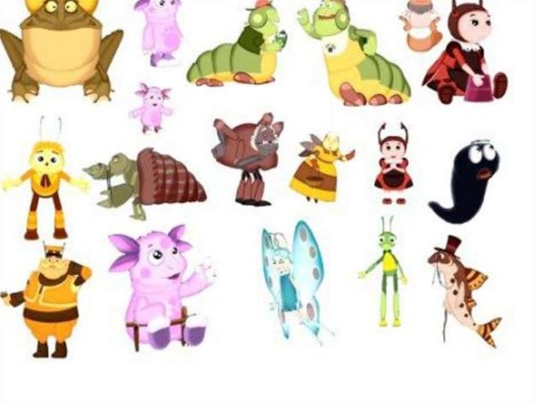 Герои мультфильма Лунтик