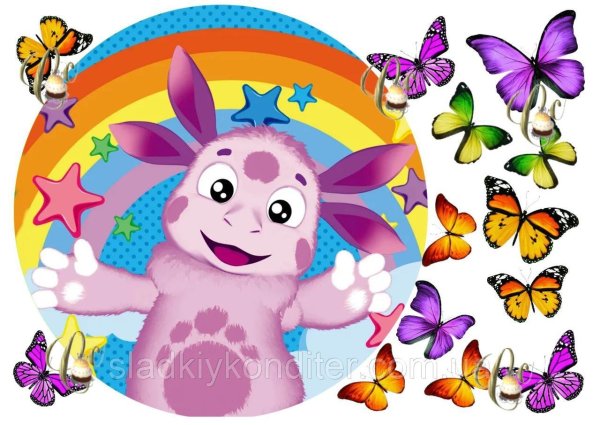 Лунтик на вафельной бумаге