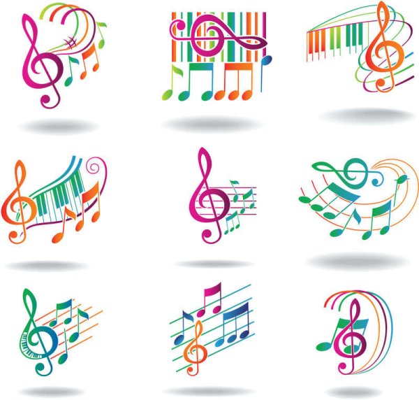 Музыкальные Стикеры для распечатки