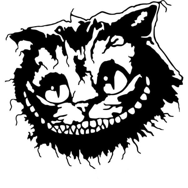 Чеширский кот наклейка