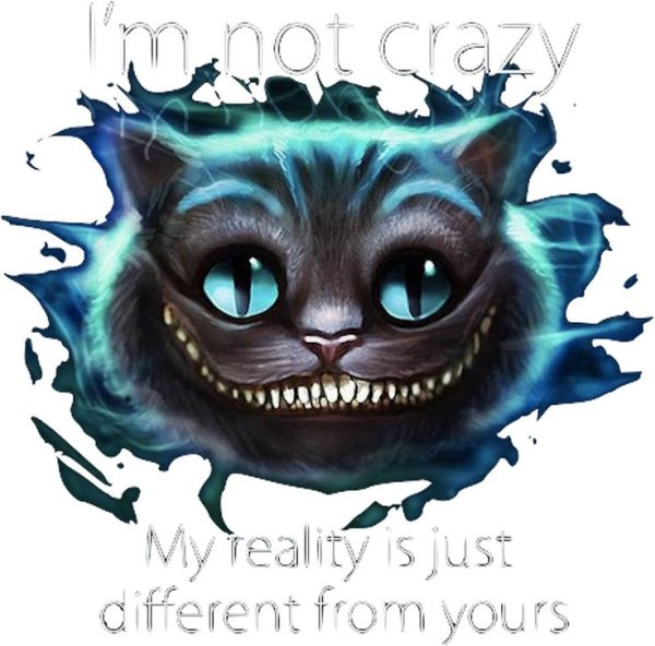 Чеширский кот наклейка