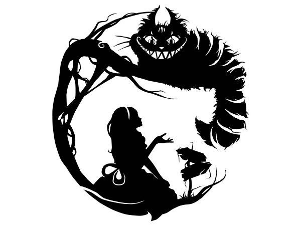 Наклейка на авто Чеширский кот