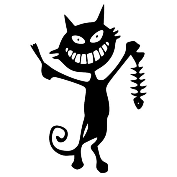 Наклейка скелет рыбы на авто