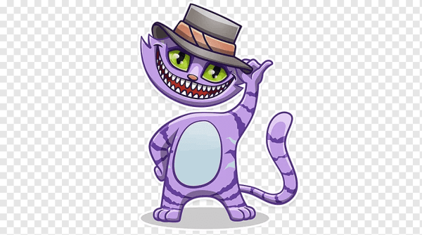 Чеширский кот стикер