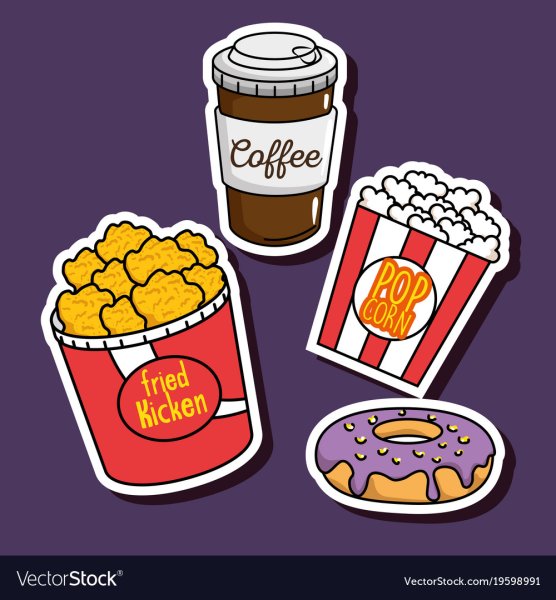 Наклейки для фаст фуда