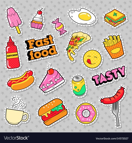 Паттерн фаст фуд вектор
