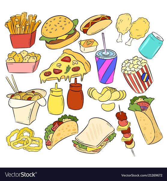 Картинки еды мультяшные